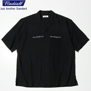 �艿25300�~ 20%OFF SALE!! / RADIALL ���f�B�A�� FLEETLINE FRIDAY - OPEN COLLARED SHIRT S/S �����V���c ���[���� BLACK