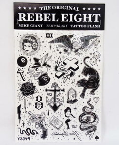 REBEL8 ���x���G�C�g MIKE GIANT TEMPORARY TATTOO FLASH CUTTING PACK �^�g�D�[�V�[��