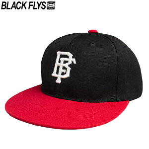 BLACK FLYS �u���b�N�t���C�Y FANATIC SNAPBACK CAP �L���b�v BLACK-RED-WHITE