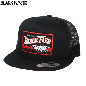 [US���] BLACK FLYS �u���b�N�t���C�Y -FLY GTO PATCH TRUCKER CAP- ���b�V���L���b�v BLACK-RED