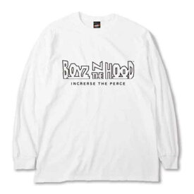 RAP TEES BOYZ N THE HOOD ラップティーズ ボーイズンザフッド LOGO LS TSHIRTS 長袖Tシャツ COLOR*WHITE