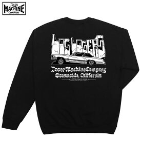 LOSERMACHINE(LOSER MACHINE)】 ルーザーマシーン "HOOD RICH" CREWNECK FLEECE SWEAT クルーネック スウェット BLACK