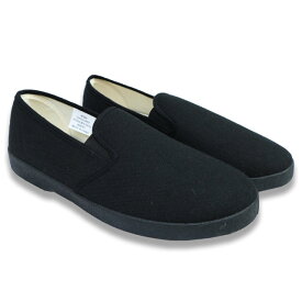 ZIG-ZAG SHOES #7209 HOP SACK SLIP-ON スリッポン シューズ BLACK/BLACK