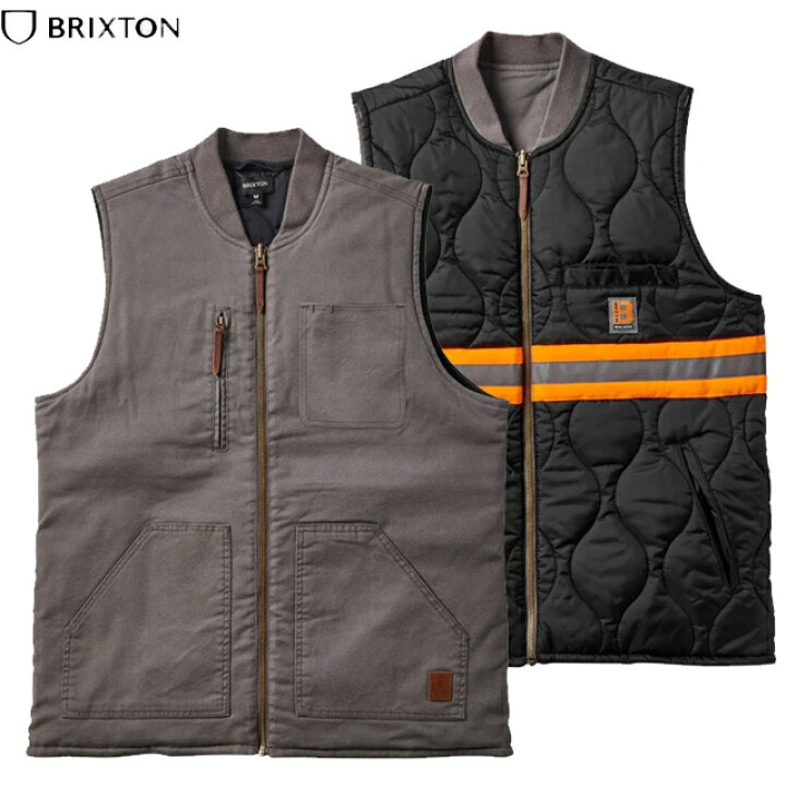 楽天市場】BRIXTON ブリクストン ABRAHAM BUILDERS REVERSIBLE VEST 