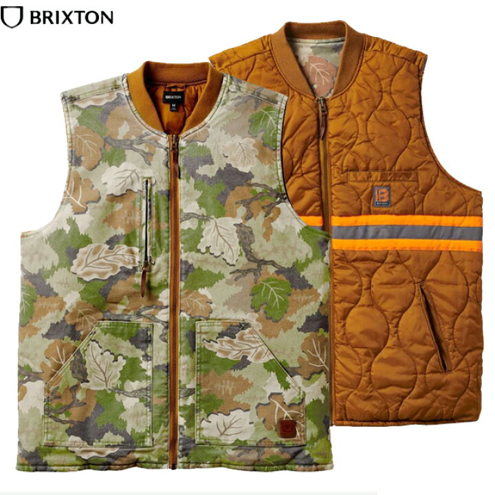 楽天市場】BRIXTON ブリクストン ABRAHAM BUILDERS REVERSIBLE VEST 