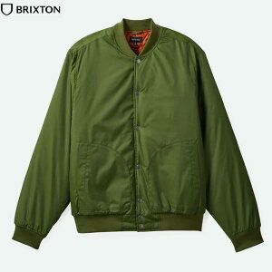BRIXTON uNXg DILLINGER FLIGHT BOMBER JACKET {o[WPbg CYPRESS GREEN