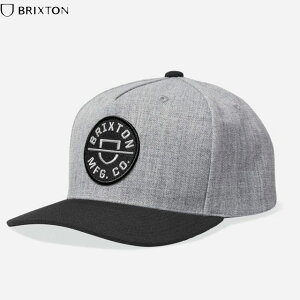 BRIXTON uNXg "CREST C NETPLUS" MP SNAP BACK CAP XibvobNLbv HEATHER GREY/BLACK