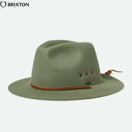 BRIXTON ブリクストン WESLEY WTHR GUARD PKBL FEDORA ハット LIGHT MOSS