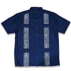 HARD LUCK �n�[�h���b�N -HL GUAYABERA- SHORT SLEVE SHIRTS �O�@�W���x�[���V���c �L���[�o�V���c �V���[�g�X���[�u�V���c NAVY