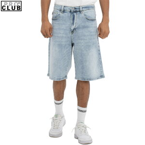 PRO CLUB �v���N���u #32PC0603 RELAXED FIT DENIM SHORT �f�j���V���[�c Color: LIGHT STONEWASH