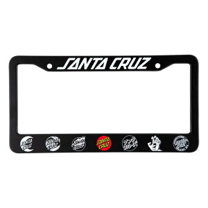 SANTA CRUZ �T���^�N���[�Y CLASSIC LOGOS LICENSE PLATE FRAME �i���o�[�t���[�� BLACK