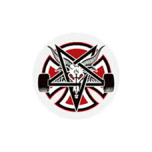 INDEPENDENT �C���f�B�y���f���g x THRASHER �X���b�V���[ �R���{ PENTAGRAM CLEAR MYLAR STICKER 5inch