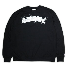 SRVNTZ サーヴァンツ "SHINE" BLACK CREW NECK SWEATSHIRTS スウェットシャツ COLOR*BLACK