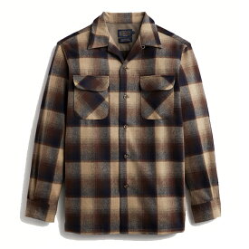 PENDLETON ペンドルトン BOARD SHIRTS BROWN/NAVY OMBRE WOOL 新品 ボードシャツ RA790-32588