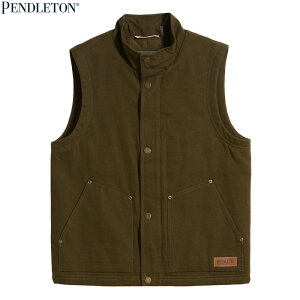 PENDLETON �y���h���g�� C2375-83256 PINE GROVE CANVAS VEST �L�����o�X �x�X�g DARK OLIVE