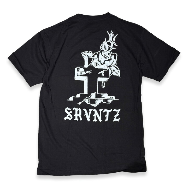 楽天市場】SRVNTZ サーヴァンツ -CROSS ROSE- BLACK TEE Tシャツ 