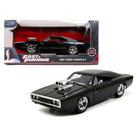 #97605 JADA TOYS ジャダトーイズ 1:24SCALE FAST AND FURIOUS ファストアンドフューリアス ワイルドスピード DOM'S 70 DODGE CHARGER R/T (SUPER CHARGER NORMAL)-艶ありBLACK 5SPOKE WHEEL ミニカー