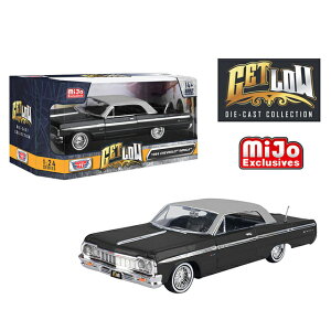 MOTORMAX 1/24SCALE 1964 CHEVROLET IMPALA SS HARD TOP LOWRIDER BLACK WITH SILVER TOP ? GET LOW