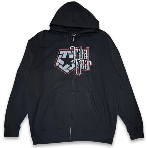 TRIBAL STREETWEAR �g���C�o�� �X�g���[�g�E�F�A T-STAR&CALIGRAFFITI ZIP UP HOODIE �W�b�v�A�b�v�p�[�J�[ BLACK