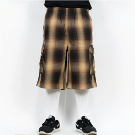 FB COUNTY エフビーカウンティ CARGO CHECKER SHORTS ショーツ ハーフパンツ BLACK/TAN