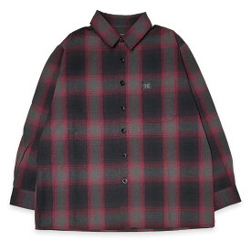 FB COUNTY エフビーカウンティ CHECKER FLANNEL LONG SLEEVE SHIRTS RED/BLACK/GREY