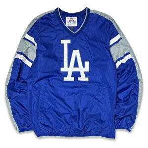 G-III SPORTS by CARL BANKS LA250125 -LOS ANGELES DODGERS V-NECK PULLOVER JACKET- ���T���[���X �h�W���[�X COLOR*BLUE