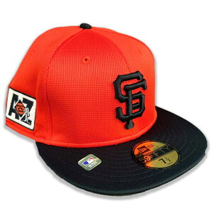 NEW ERA �j���[�G�� SAN FRANCISCO GIANTS 59FIFTY FIFTTED CAP -BATTING PRACTICE CAP- �L���b�v �Œ�T�C�Y ORANGE/BLACK