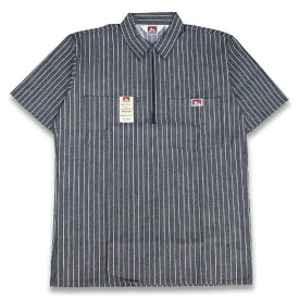 BEN DAVIS HALF ZIP ハーフジップ 半袖ワークシャツ #109 BUTCHER BLOCK