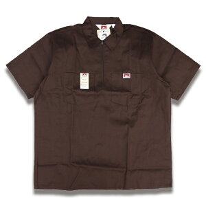 BEN DAVIS HALF ZIP �n�[�t�W�b�v �������[�N�V���c #127 BROWN