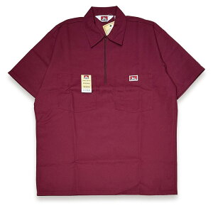 BEN DAVIS HALF ZIP �n�[�t�W�b�v �������[�N�V���c #128 BURGUNDY