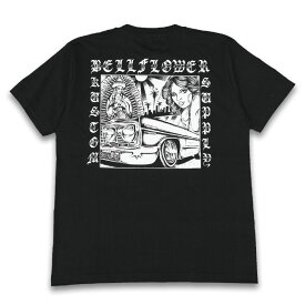 定価4950円 SALE!! 3480円 / BELLFLOWER by KUSTOMSTYLE カスタムスタイル BFT1901BK "XII" BLACK Tシャツ