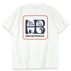 FET-006 FIFTY EIGHT フィフティーエイト Tシャツ "HB HUNTINGTON BEACH" WHITE Tシャツ