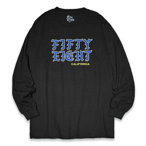 FIFTY EIGHT �t�B�t�e�B�[�G�C�g FETL-015 -AHERO- LONG SLEEVE TEE ����T BLACK
