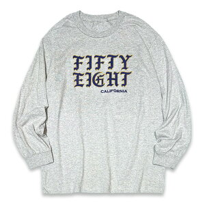 FIFTY EIGHT �t�B�t�e�B�[�G�C�g FETL-015 -AHERO- LONG SLEEVE TEE ����T HEATHER GREY