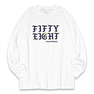 FIFTY EIGHT �t�B�t�e�B�[�G�C�g FETL-015 -AHERO- LONG SLEEVE TEE ����T WHITE