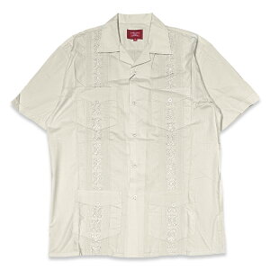 MAXIMOS �}�L�V���X GUAYABERA SHORT SLEEVE SHIRTS �����L���[�o�V���c �O�@�W���x�[���V���c BEIGE