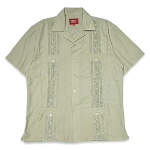 MAXIMOS �}�L�V���X GUAYABERA SHORT SLEEVE SHIRTS �����L���[�o�V���c �O�@�W���x�[���V���c SAGE