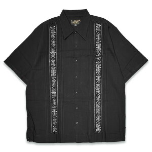 ESG-32S-BS -ESTRELLA STANDARD|�G�X�g�����X�^���_�[�h- GUAYABERA SHORT SLEEVES *GUAYAMISA* BLACK/SILVER