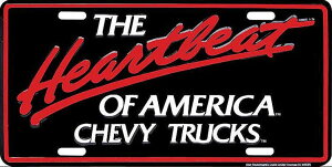 AJŔ STEEL LICENSE PLATE- SLACT- CHEVY TRUCK HEARTBEAT LICENSE PLATE io[v[g