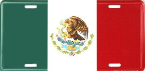 AJŔ STEEL LICENSE PLATE -SLAM1- MEXICAN FLAG LICENSE PLATE io[v[g