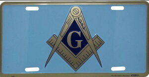 AJŔ STEEL LICENSE PLATE -SL28- MASONIC SYMBOL LICENSE PLATE io[v[g