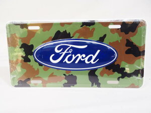 AJŔ STEEL LICENSE PLATE-1401- FORD LOGO CAMOUFLAGE LICENSE PLATE io[v[g