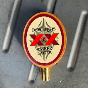 ANG208 ANTIQUE VINTAGE DOS EQUIS BEER SERVER KNOB rAT[o[mu puXg