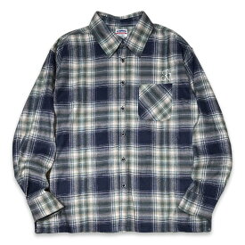 KUSTOMSTYLE カスタムスタイル KSLS2431GRNY "STARLITE" LONG SLEEVE CHECK SHIRTS チェックシャツ COLOR: GREEN/NAVY
