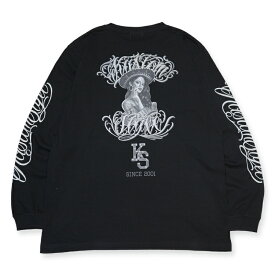 KUSTOMSTYLE カスタムスタイル KSTL2120BK "SUR CALIFAS" LONG SLEVE 長袖Tシャツ BLACK