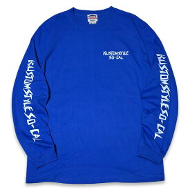 KUSTOMSTYLE カスタムスタイル KSTL2434BL "S-T LOGO BANDANA" LONG SLEEVE T-SHIRTS COLOR-BLUE ロンT 長袖