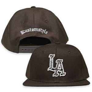 KUSTOMSTYLE �J�X�^���X�^�C�� KSCP2212DBR "LA-BANDANA" SNAP BACK CAP DARK BROWN