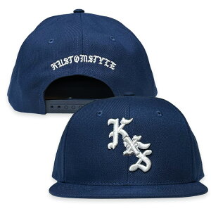 KUSTOMSTYLE �J�X�^���X�^�C�� KSCP2425NY CHISOX SNAP BACK CAP �X�i�b�v�o�b�N�L���b�v COLOR*NAVY