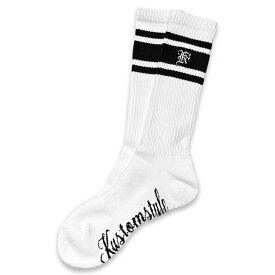 KUSTOMSTYLE カスタムスタイル KSSOX-022WHBK -K DIA- HIGH SOCKS WHITE-BLACK