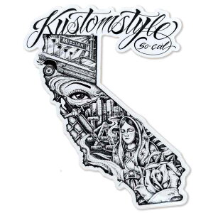 KUSTOMSTYLE �J�X�^���X�^�C�� KSD2413 CALI MAP �X�e�b�J�[ �c��10cm